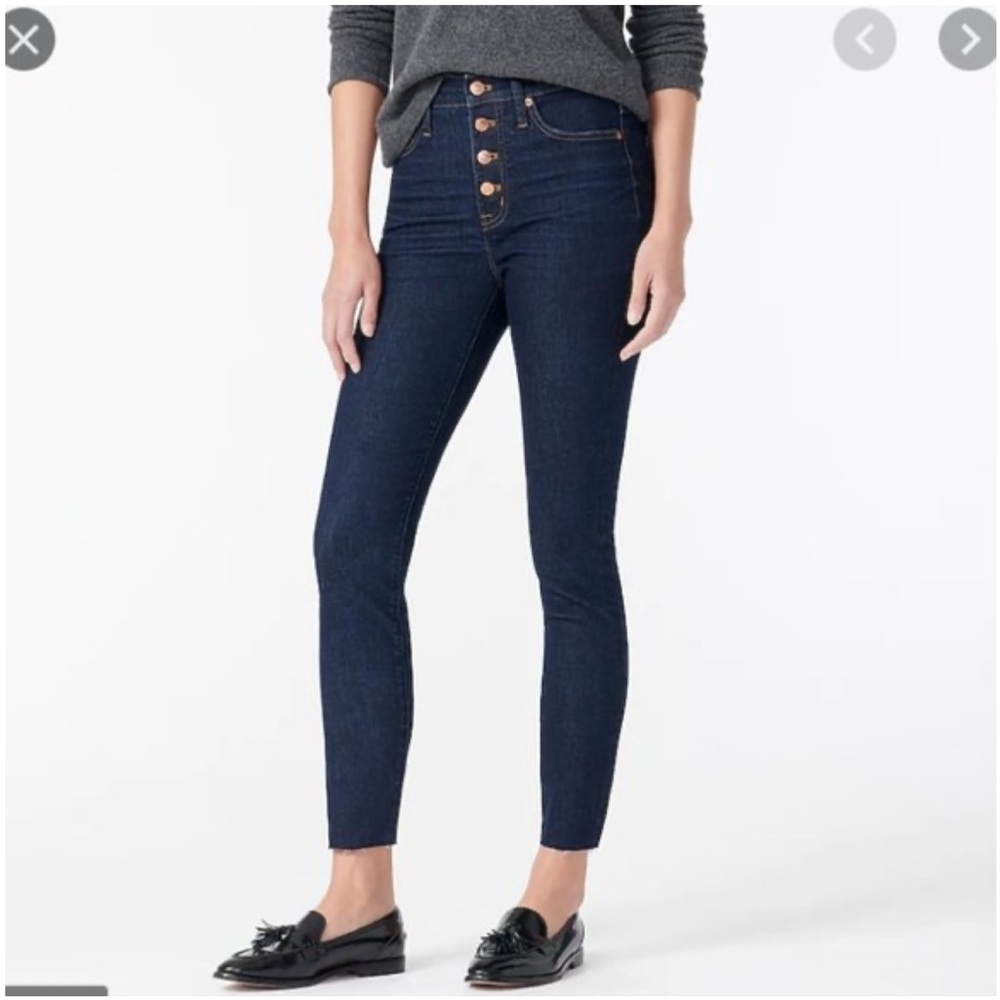 J.Crew 10" highest-rise toothpick jean in Basher wash-AT540
